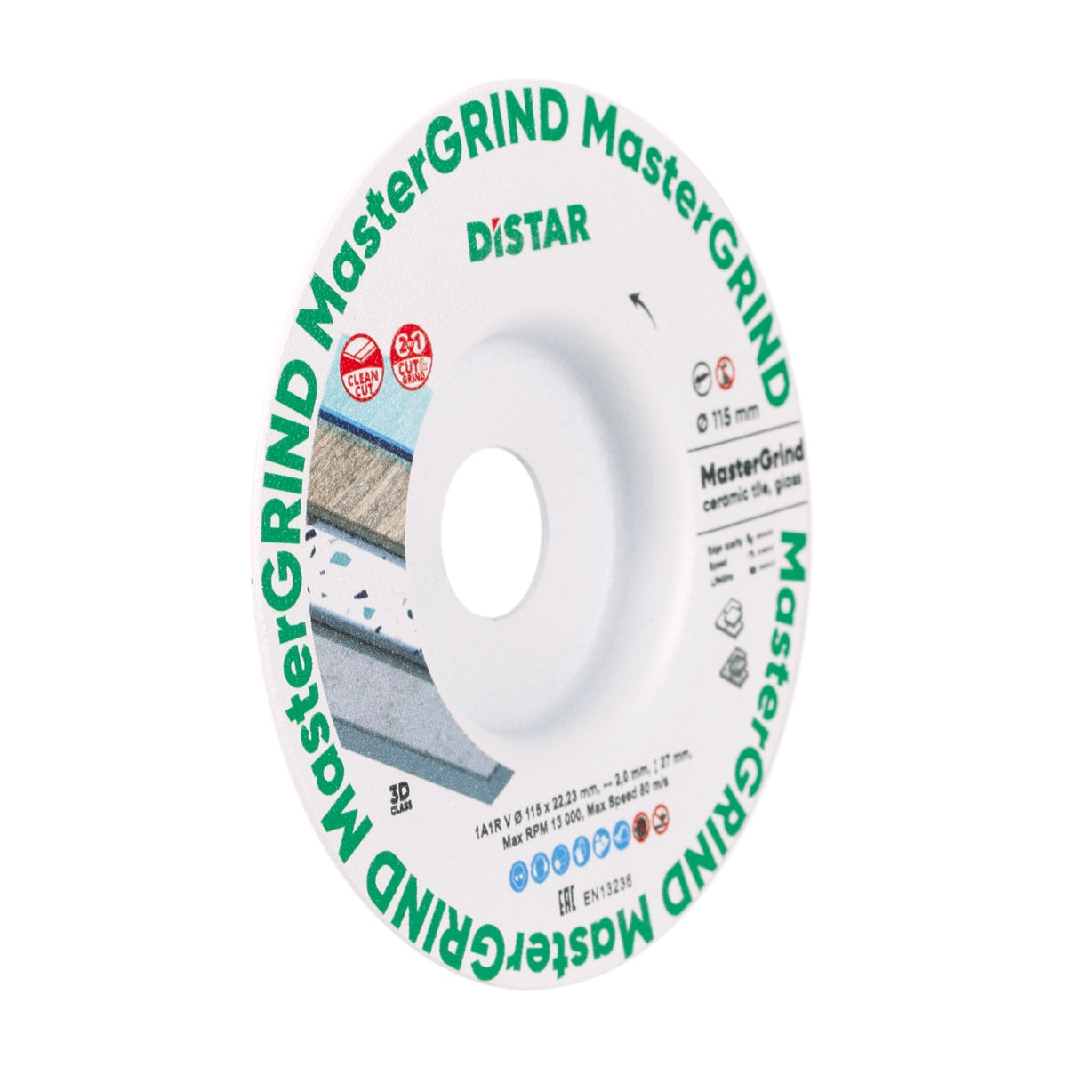 Distar Disco de corte diamante 1A1R V 115x1,8/1,5x30x22,23 MasterGRIND