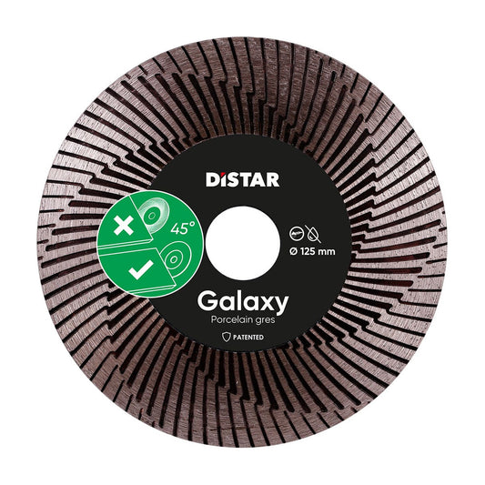 Disco Galaxy Ø125 mm para corte de gres porcelánico de gran espesor. Galaxy 1A1R 125x30x22,23