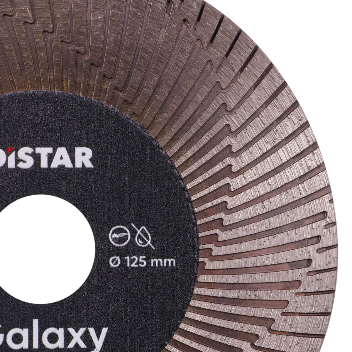 Disco Galaxy Ø125 mm para corte de gres porcelánico de gran espesor. Galaxy 1A1R 125x30x22,23