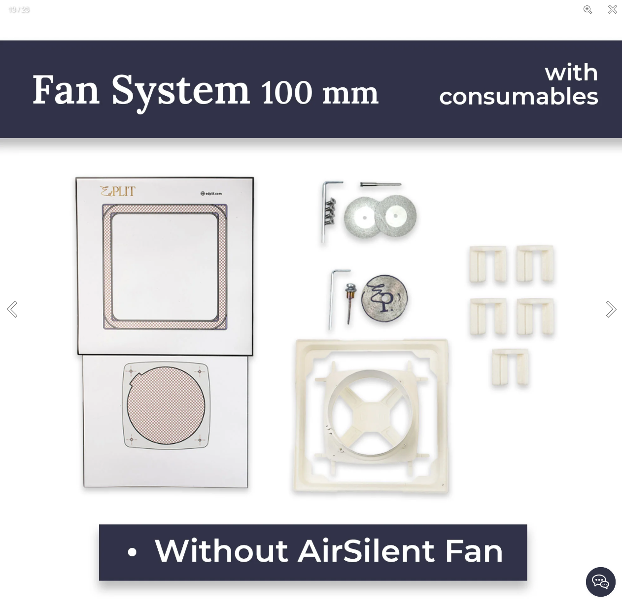 Sistema de montaje oculto para ventilador de baño EDPLIT 100 125 150 mm