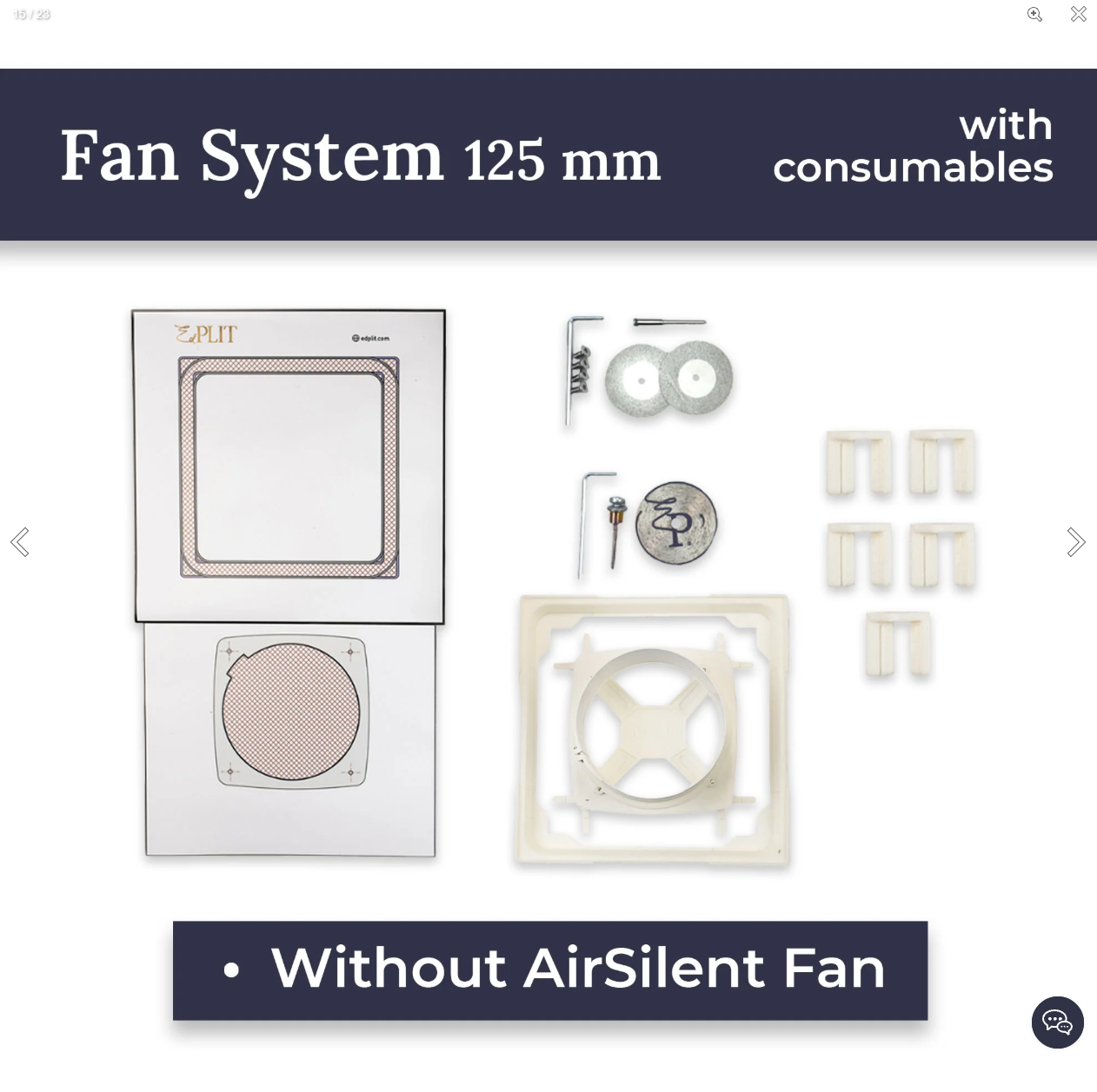 Sistema de montaje oculto para ventilador de baño EDPLIT 100 125 150 mm